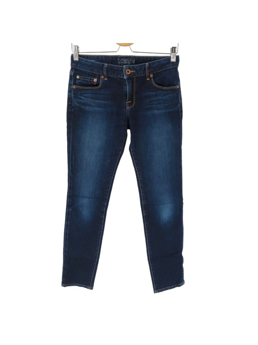 Lucky Brand Lolita Skinny Womens 2 26 Ankle Solid Dark Blue Wash Denim Jeans